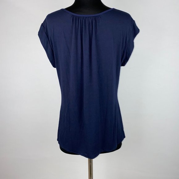 Charming Charlie M Multicolor Abstract Patterned Front Blouse Boho Casual - Picture 5 of 10